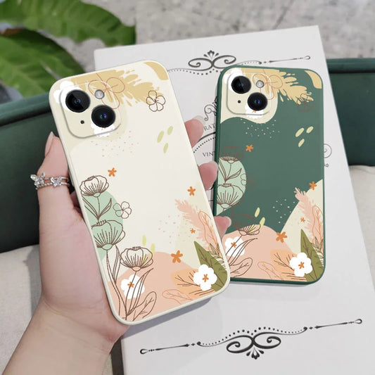 Warm Heart Flower Phone Case For iPhone 15 14 13 12