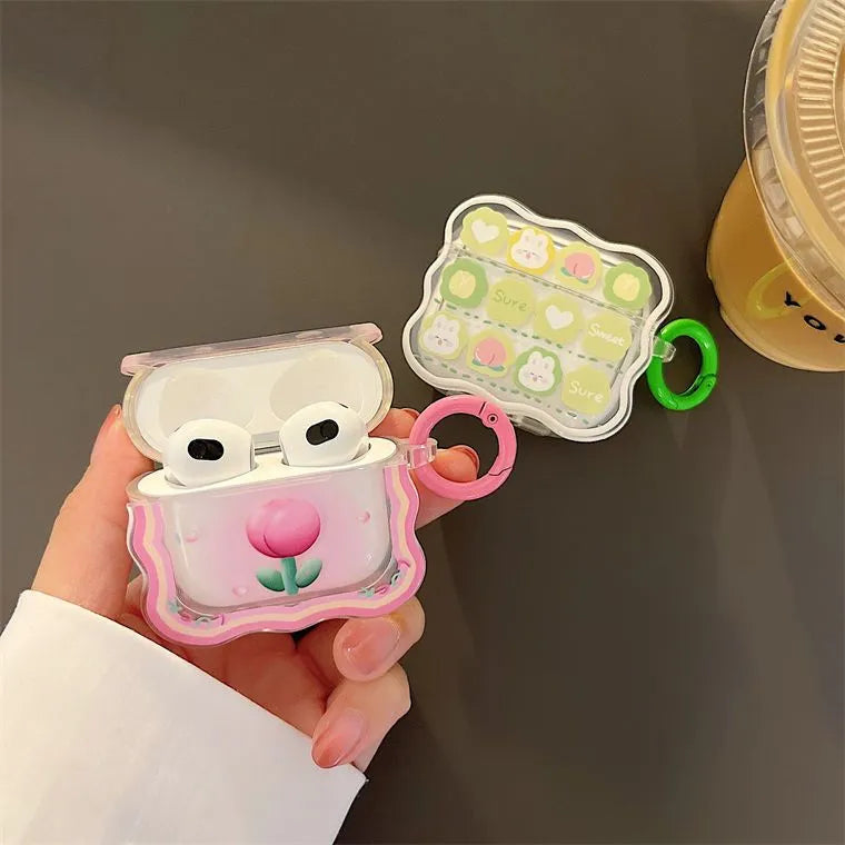 Cute Cartoon Couples Headphone Cover For Airpods