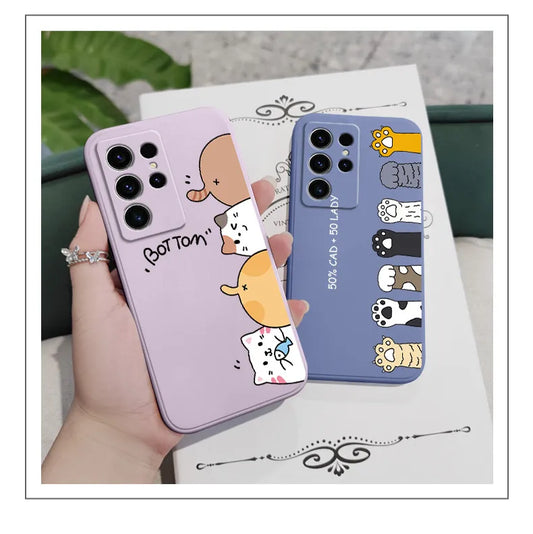 Cat Paws Phone Case For Samsung Galaxy S23s, S22s, S21