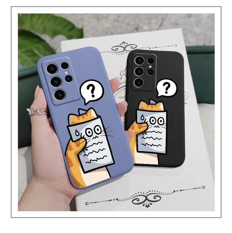 Reading Cats Phone Case For Samsung Galaxy S23 S22 S21 S20