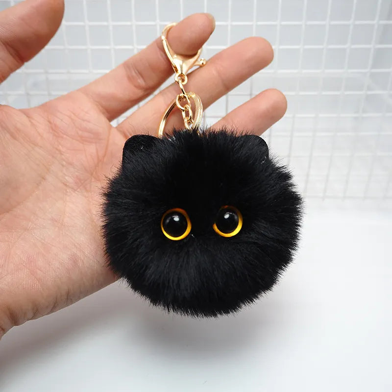 Cute Plush Cat Keychain