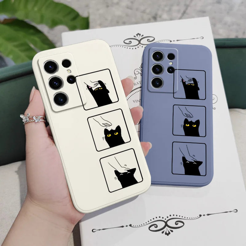 Pet The Kitten Phone Case For Samsung Galaxy S23 S22 S21 S20