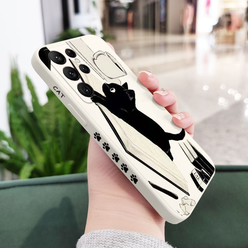 Samsung Galaxy S23, S22, S21, S20 Naughty Cat Phone Case
